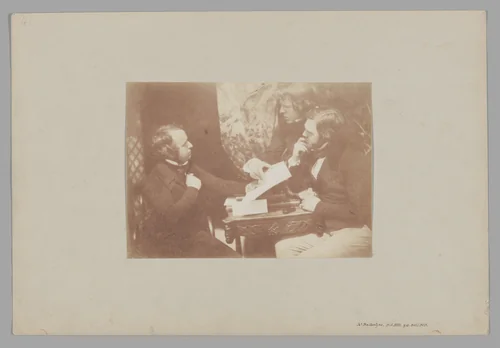 James Ballantine, David Octavius Hill and Dr. George Bell by Hill and Adamson, photograph, 1843-1847