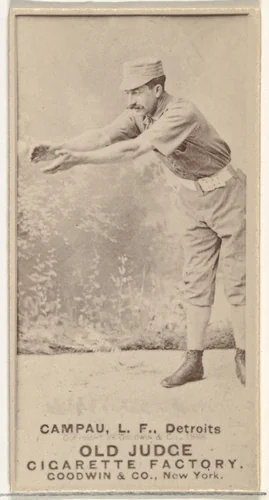 Charles Columbus "Count" Campau, Left Field, Detroit Wolverines, from the Old Judge series (N172) for Old Judge Cigarettes by Goodwin & Company, photograph, 1888