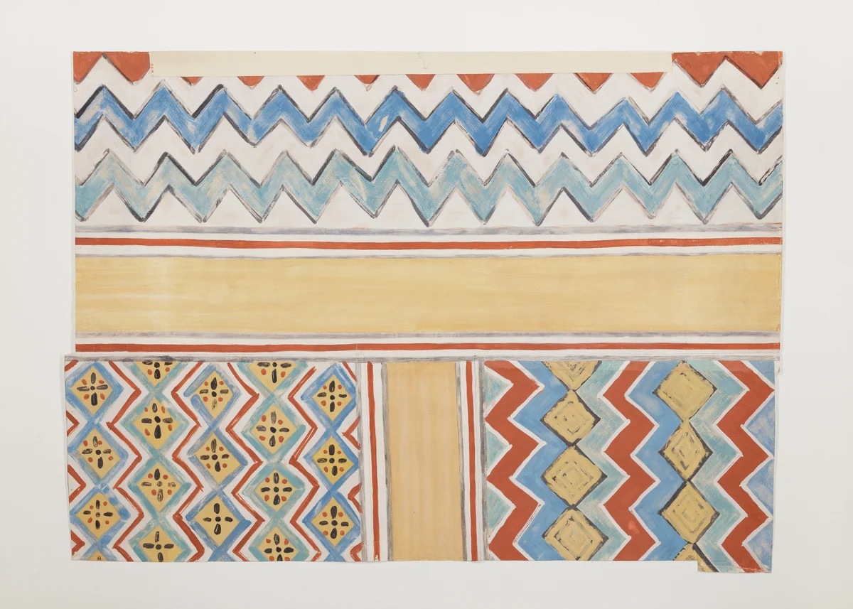 Ceiling on the South Side of Nakht's Offering Chapel by Norman de Garis Davies, artwork, -1410--1370