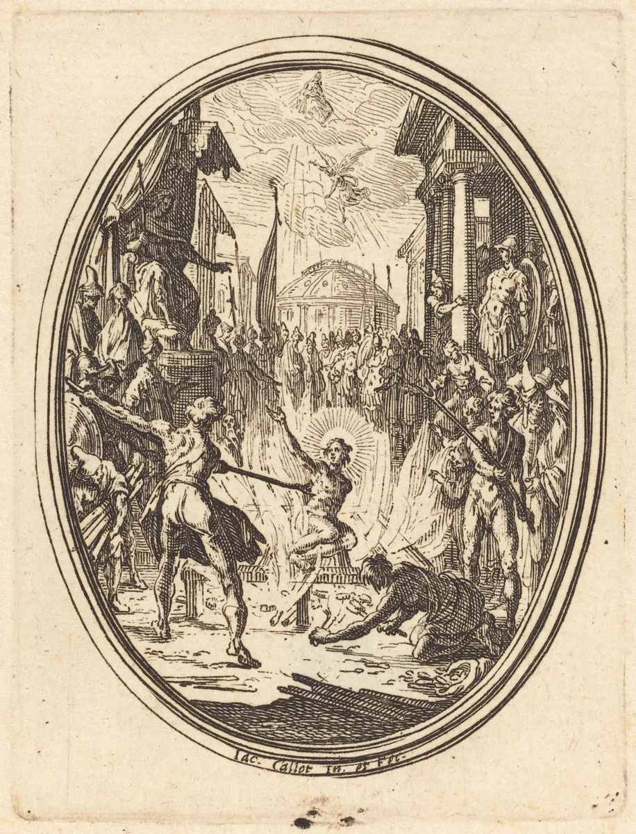 The Martyrdom of Saint Lawrence by Jacques Callot, print, 1592-1635