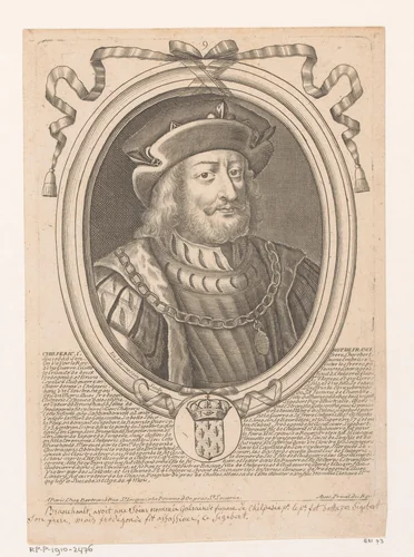Portret van Chilperik I by Nicolas de Larmessin, print, 1647-1678