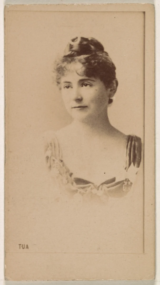 Miss Tua, from the Actresses series (N245) issued by Kinney Brothers to promote Sweet Caporal Cigarettes by Kinney Brothers Tobacco Company, photograph, 1890