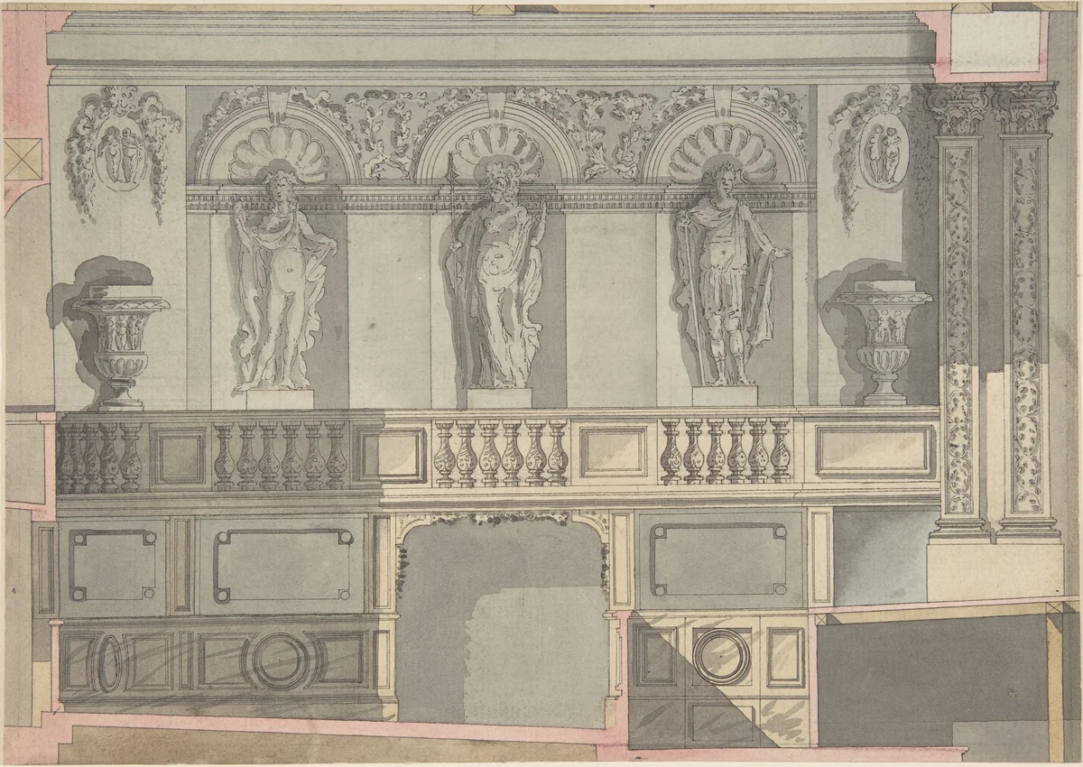 Design for a Court Theatre by anonymous, drawing, 1700-1799