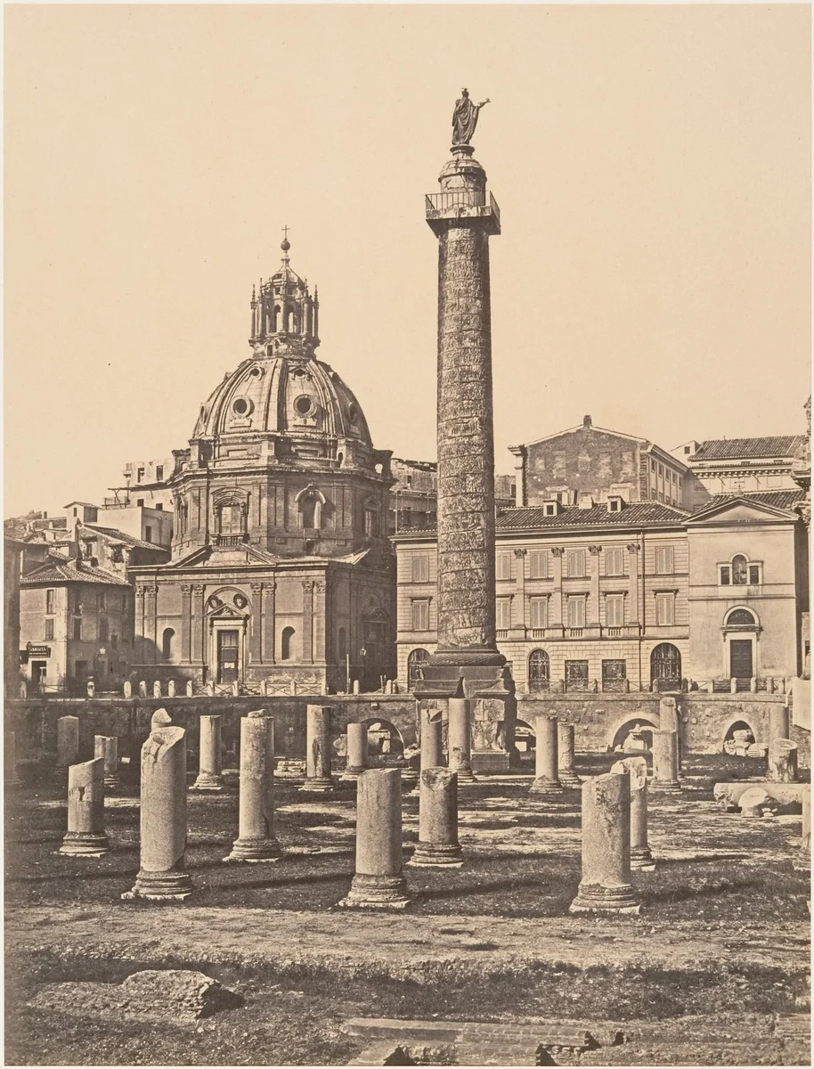 Foro e Colonna di Trajano by Eugène Constant, photograph, 1848-1852