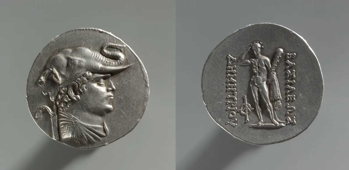Tetradrachm Coin of Demetrios I by Unknown, metalwork, -200--190