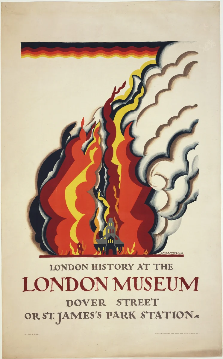 London History at the London Museum by E. McKnight Kauffer, design, 1922