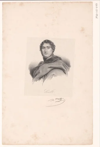 Portret van Nicolas Jean-de-Dieu Soult by anonymous, print, 1818-1842