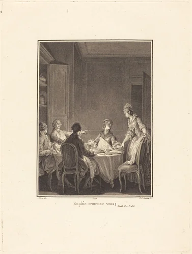 Sophie remettez-vous by Nicolas Delaunay; Jean-Michel Moreau the Younger, print, 1779