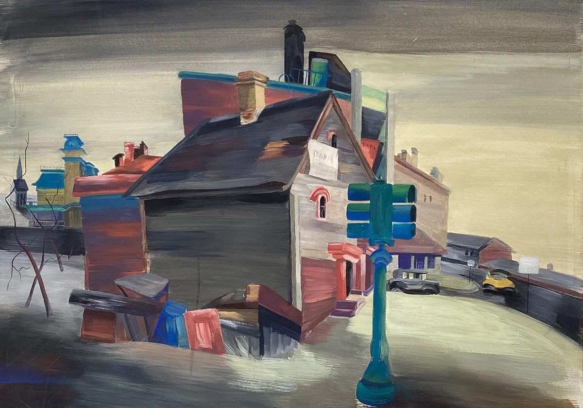 Corner by Isobel Bates, drawing, 1941