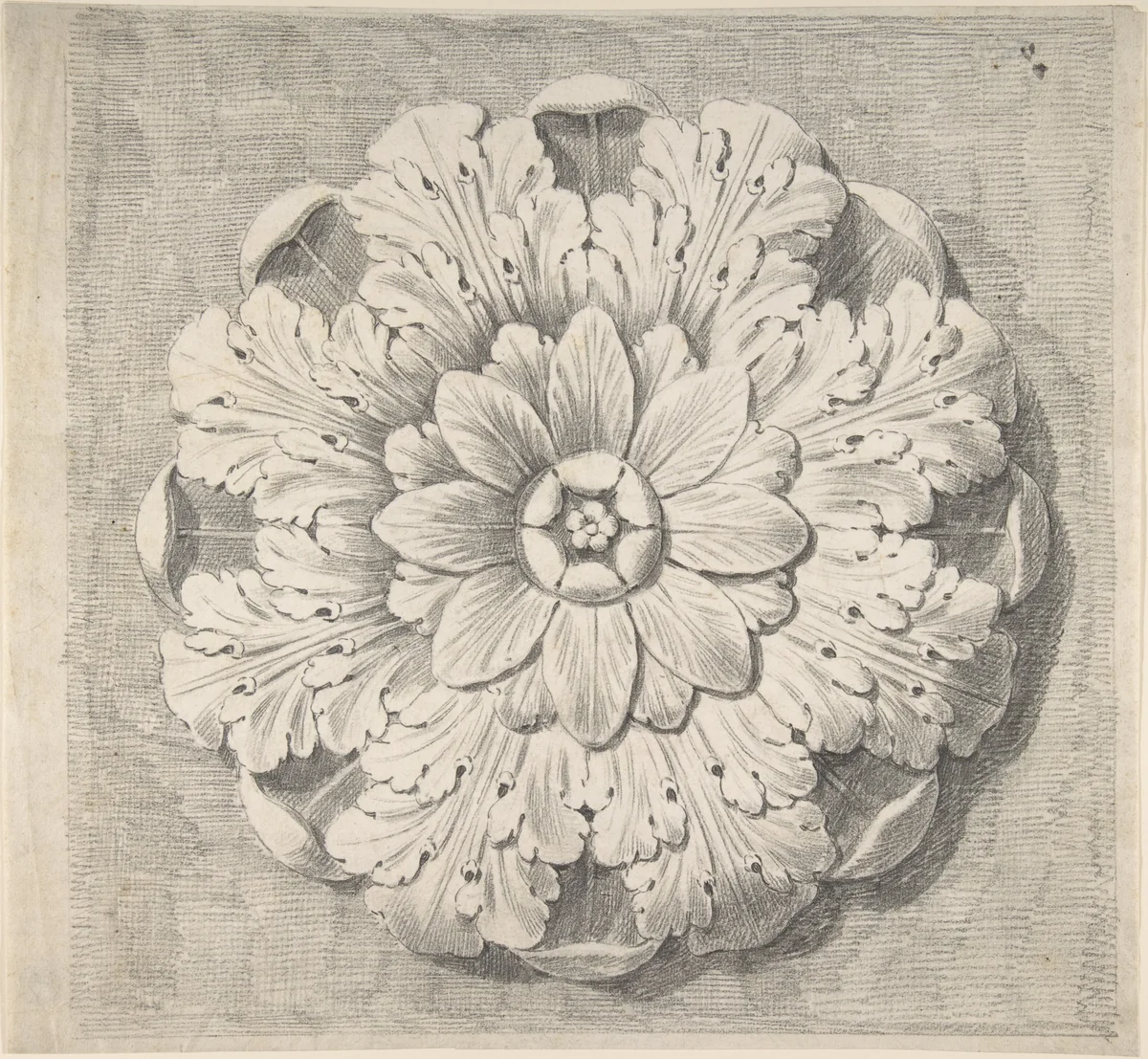 Study of a Classical Rosette by Thomas Hardwick, drawing, 1776-1779