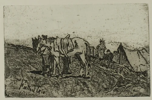 Maneuvers by Giovanni Fattori, print, 1845-1908
