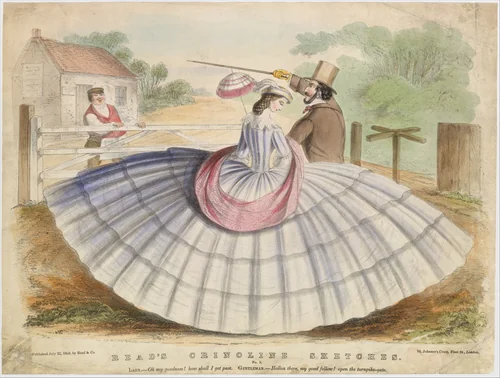 Read's Crinoline Sketches, No. 9 by anonymous, print, 1859