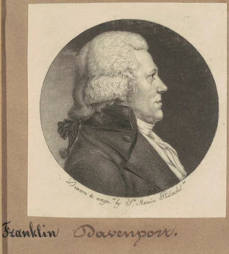 Franklin Davenport by Charles B. J. Févret de Saint-Mémin, print, 1798