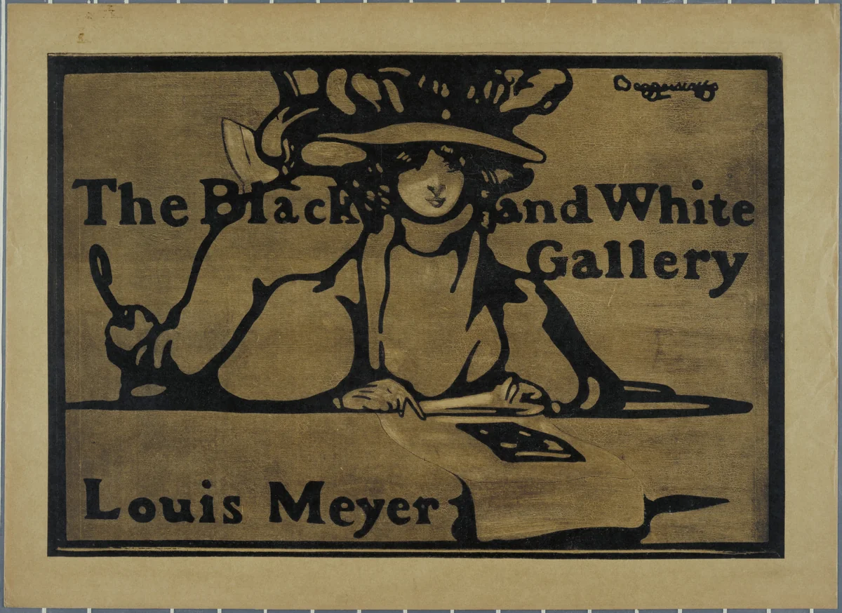 The Black and White Gallery, Louis Meyer by Beggarstaffs, design, 1901