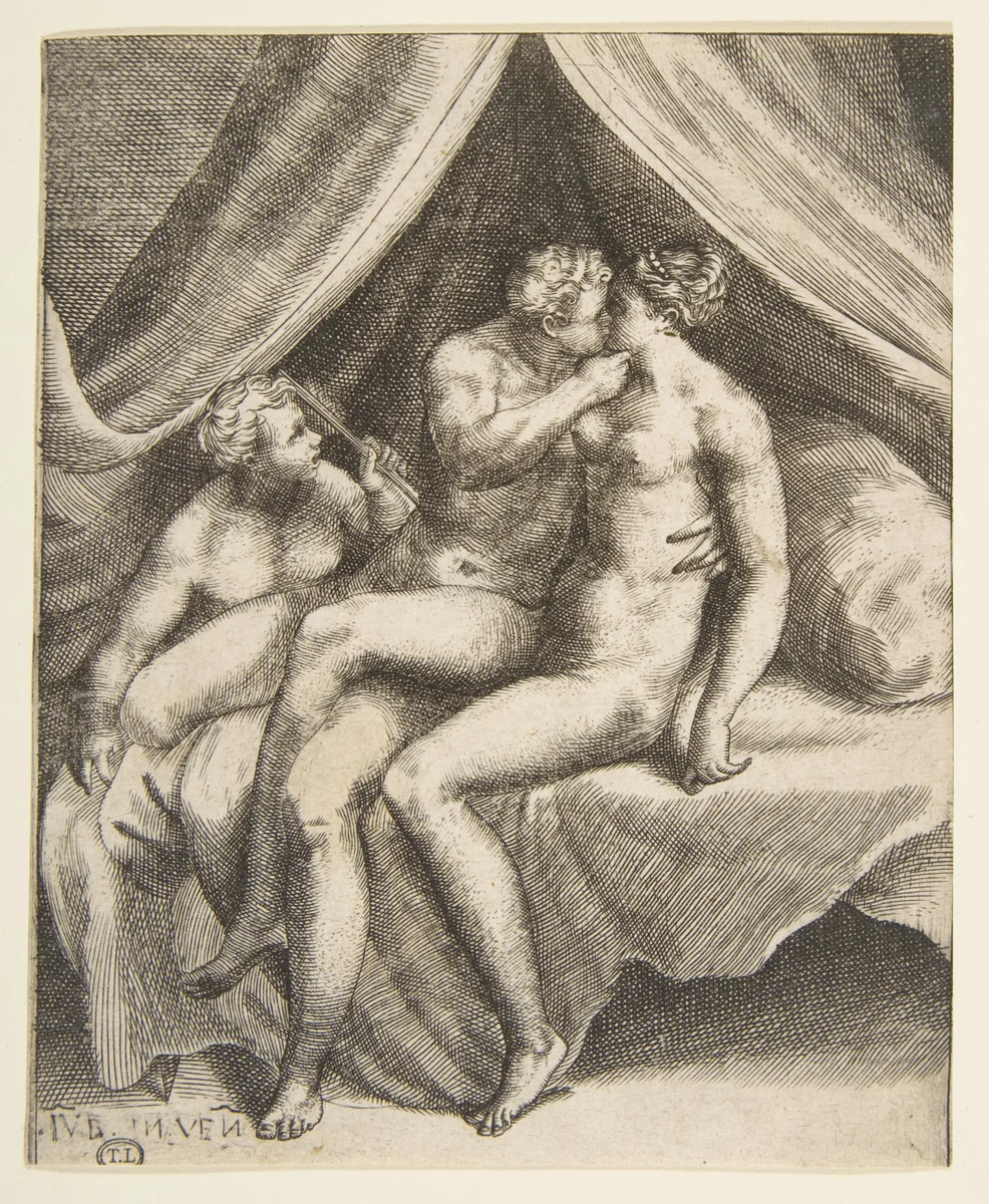 Venus and Mars, from "The Loves of the Gods" by Giulio Bonasone, print, 1531-1560