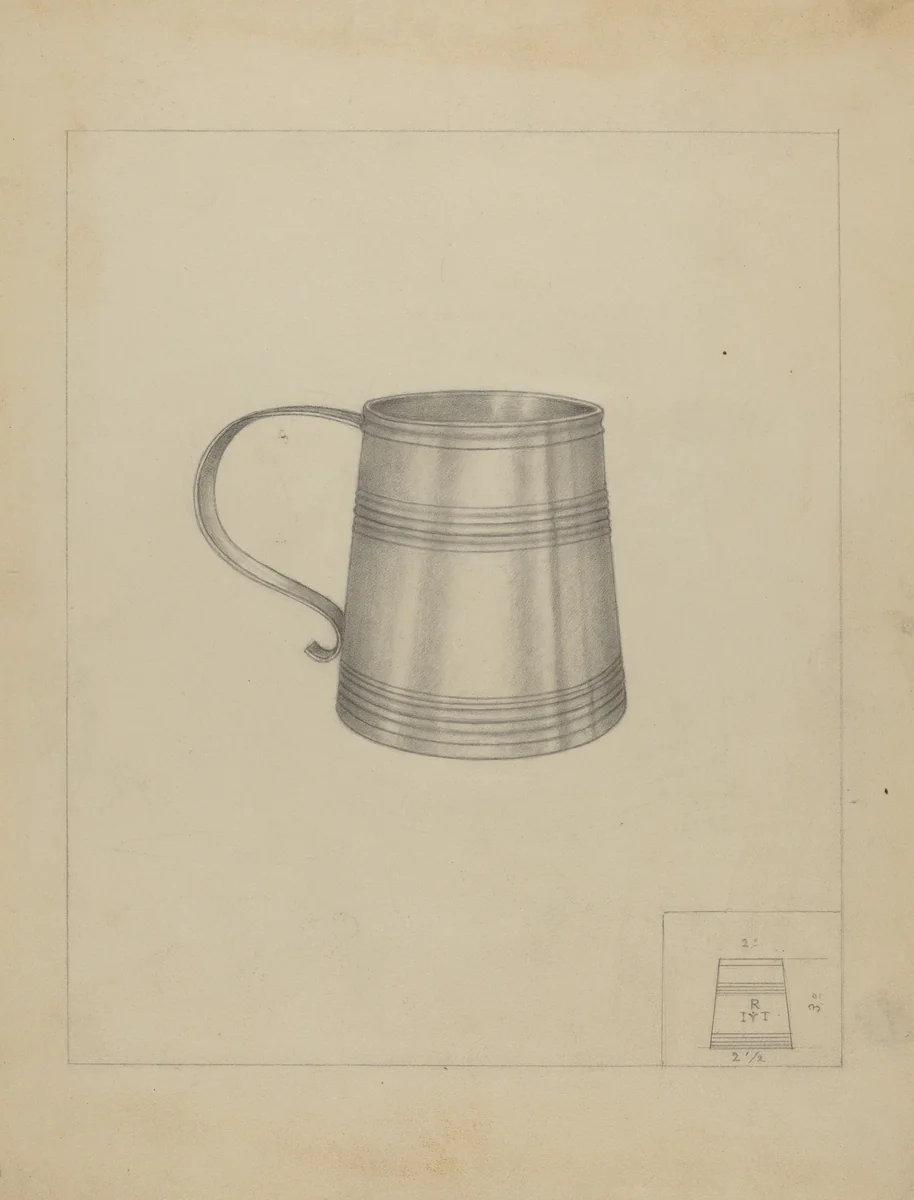 Silver Mug by Richard Schoene, index of american design, 1937