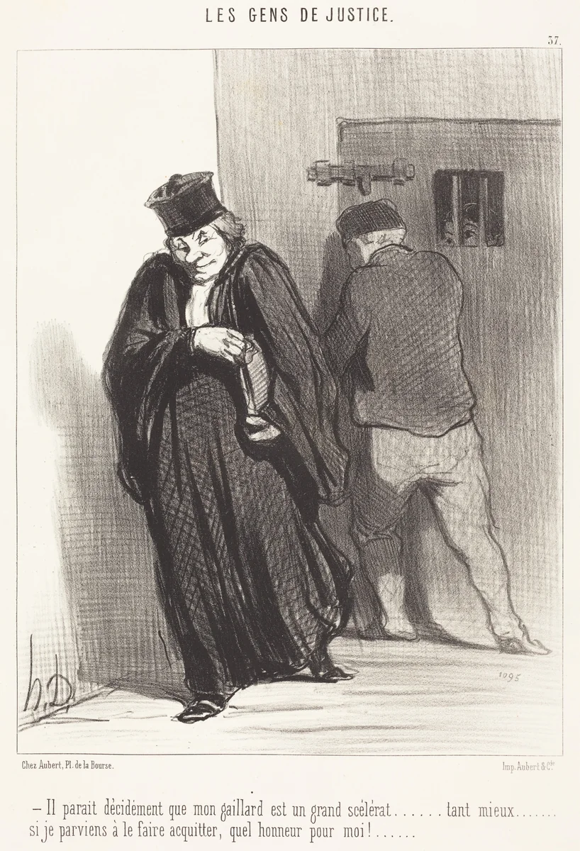 Il parait... que mon gaillard est un grand scélérat... by Honoré Daumier, print, 1848