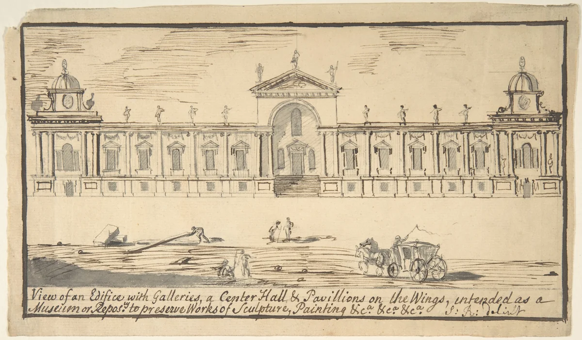 Design for a Museum or Repository by Stephen Riou, drawing, 1758