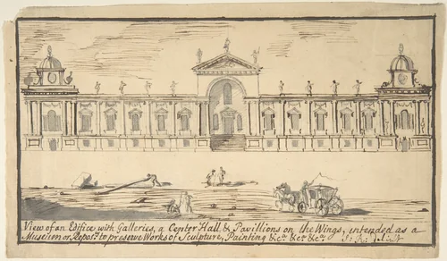 Design for a Museum or Repository by Stephen Riou, drawing, 1758