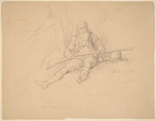 Rip Van Winkle by Asher Brown Durand, drawing, 1840