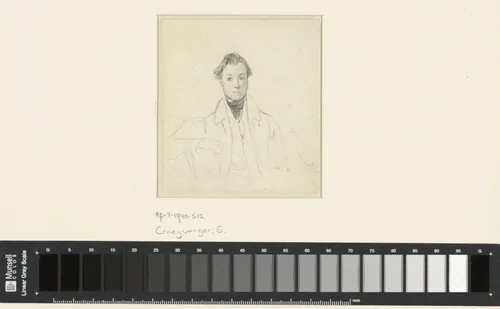 Portret van Carel Jacobus Behr by Gijsbertus Craeyvanger, drawing, 1830-1895