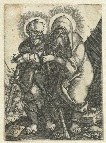 Simon Zelotes en Judas Taddeüs by Unknown, print, 1520