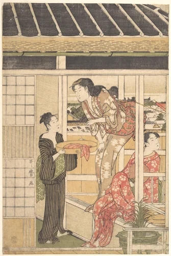 Washing Day by Kitagawa Utamaro (喜多川歌麿), print, 1778-1798