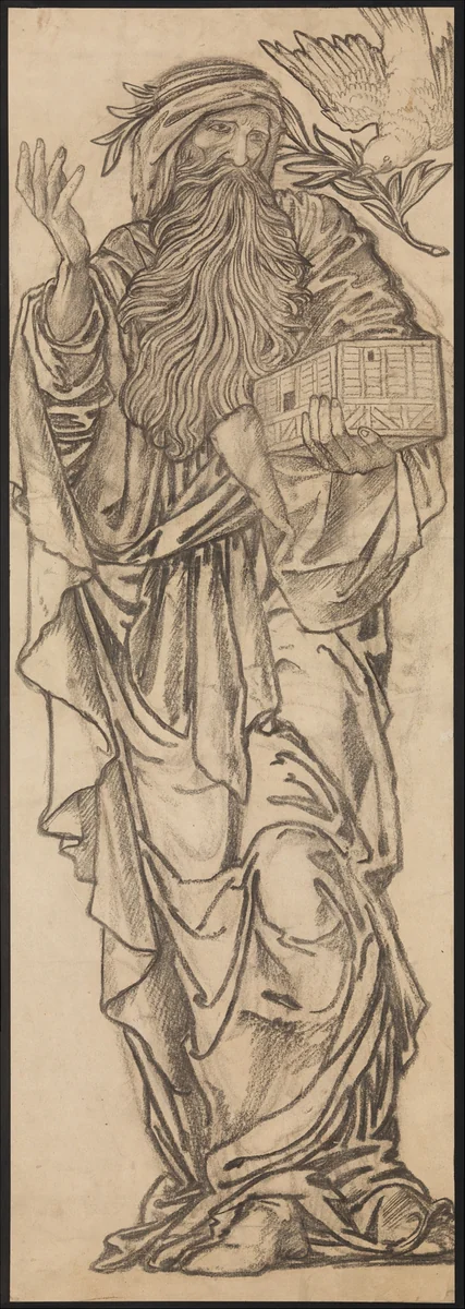 Noah by Sir Edward Burne-Jones, drawing, 1874