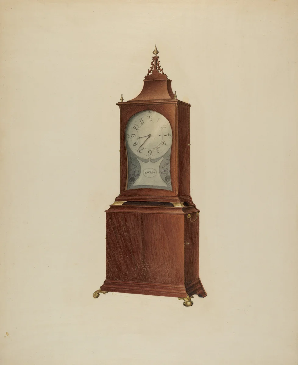 Shelf Clock by James Fisher, index of american design, 1938