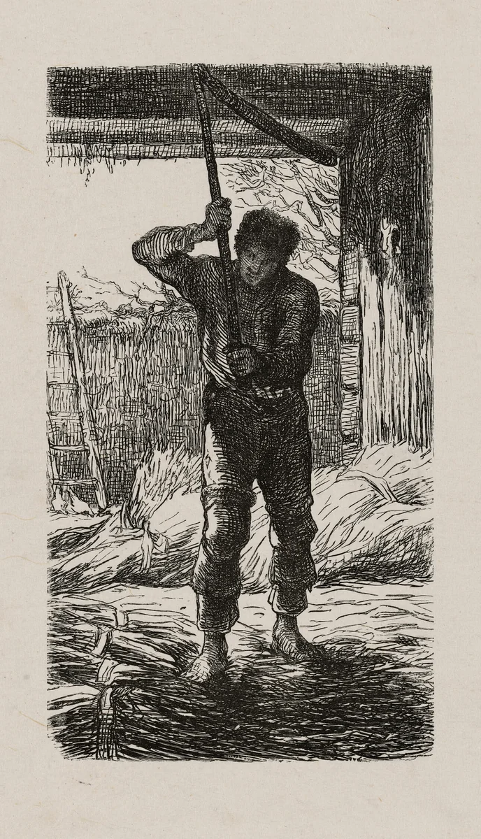 Thresher by Jacques Adrien Lavieille
Jean François Millet, print, 1853