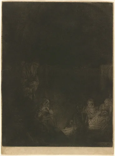 The Entombment by Rembrandt van Rijn, print, 1654