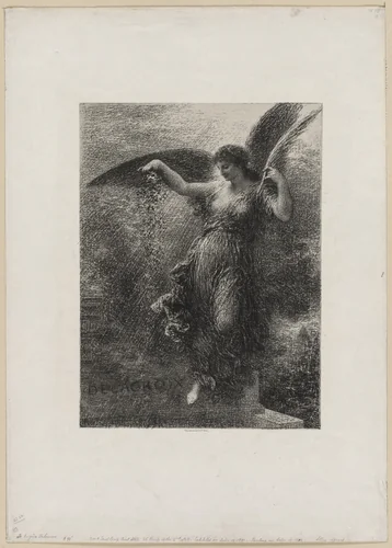 À Eugene Delacroix by Henri Fantin-Latour, print, 1890