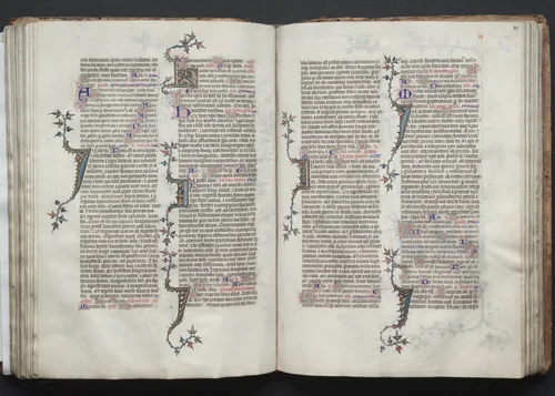 The Gotha Missal: Fol. 82r, Text by Master of the Boqueteaux, book, 1370-1380