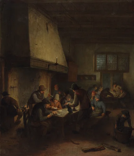 Tavern Scene by Adriaen van Ostade, painting, 1660-1664