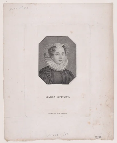 Mary, Queen of Scots by Friedrich Fleischmann, print, 1820-1830