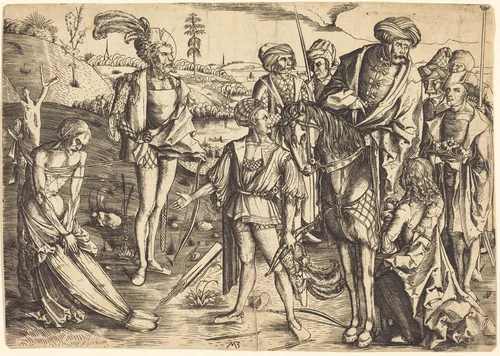 The Testing of the King's Sons by Master MZ, print, 1500