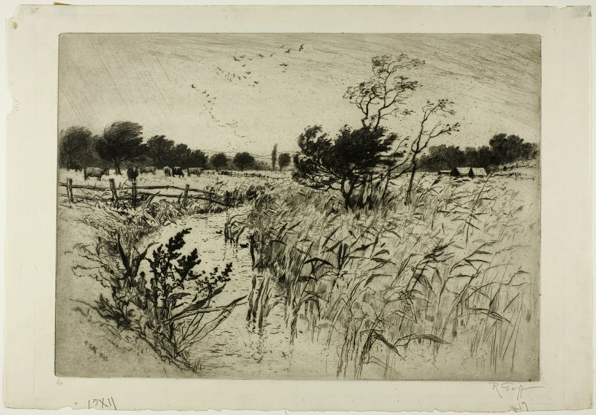 A Windy Day by Robert C. Goff, print, 1892