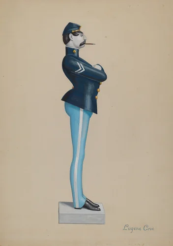 Cigar Store Soldier by Eugene Croe, index of american design, 1936