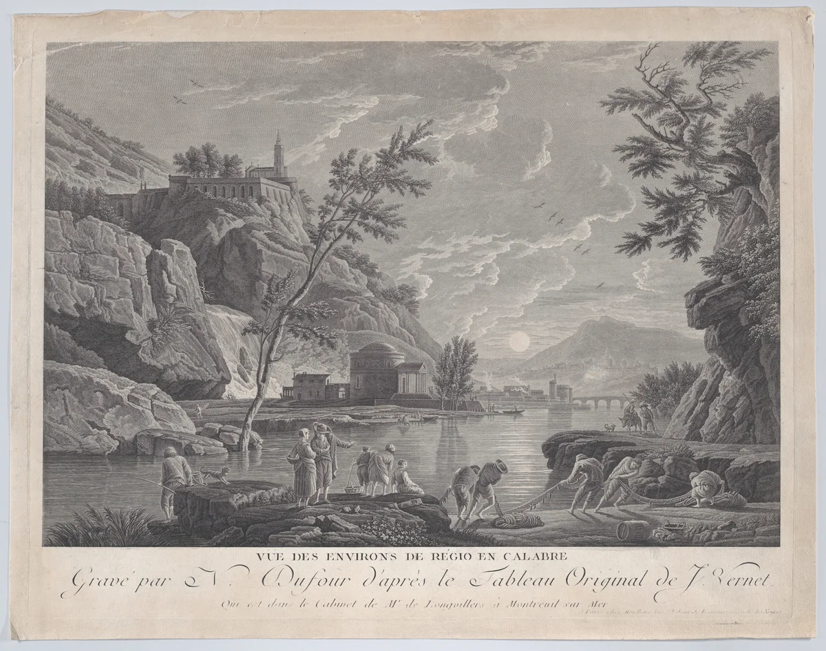 View of the Surroundings of Regio in Calabria by Joseph Vernet, print, 1765-1775