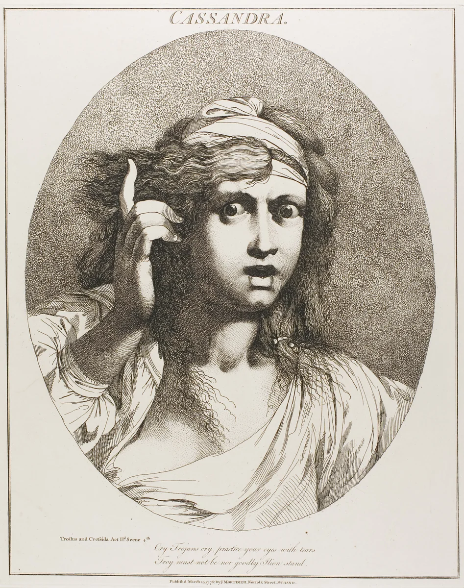 Cassandra, from Twelve Characters from Shakespeare by John Hamilton Mortimer, print, 1809