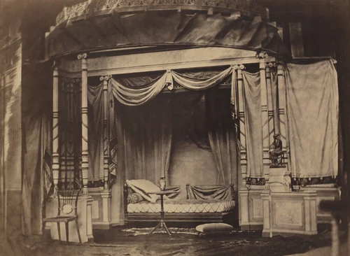Bedroom display in the Paris Universal Exposition of 1855 by Félix Jacques Antoine Moulin, photograph, 1802-1875