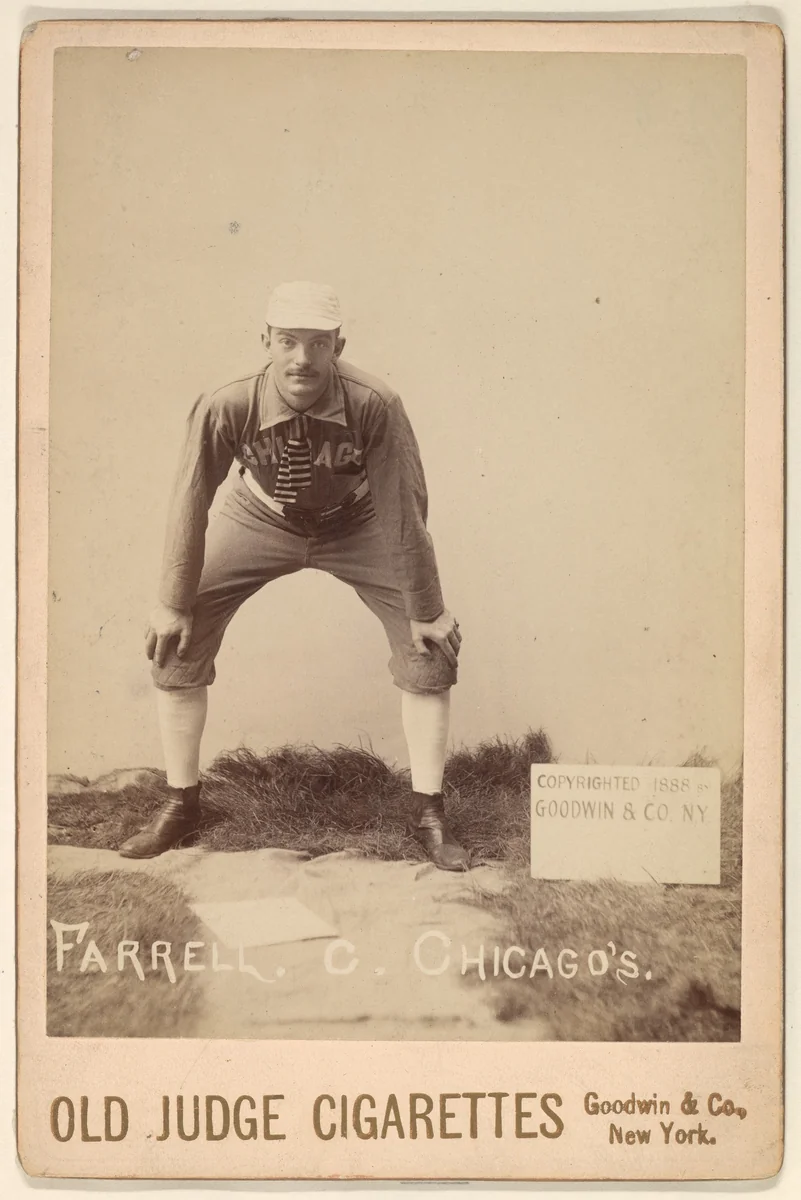 Charles Andrew Farrell, Catcher, Chicago, from the series Old Judge Cigarettes by Goodwin & Company, photograph, 1888