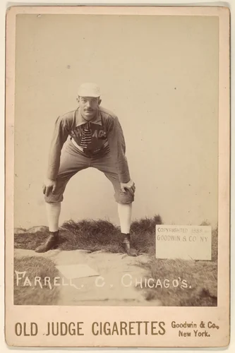 Charles Andrew Farrell, Catcher, Chicago, from the series Old Judge Cigarettes by Goodwin & Company, photograph, 1888
