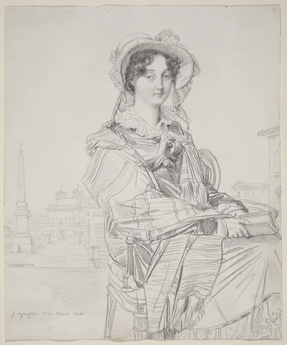 Mrs. Charles Badham by Jean-Auguste-Dominique Ingres, drawing, 1816