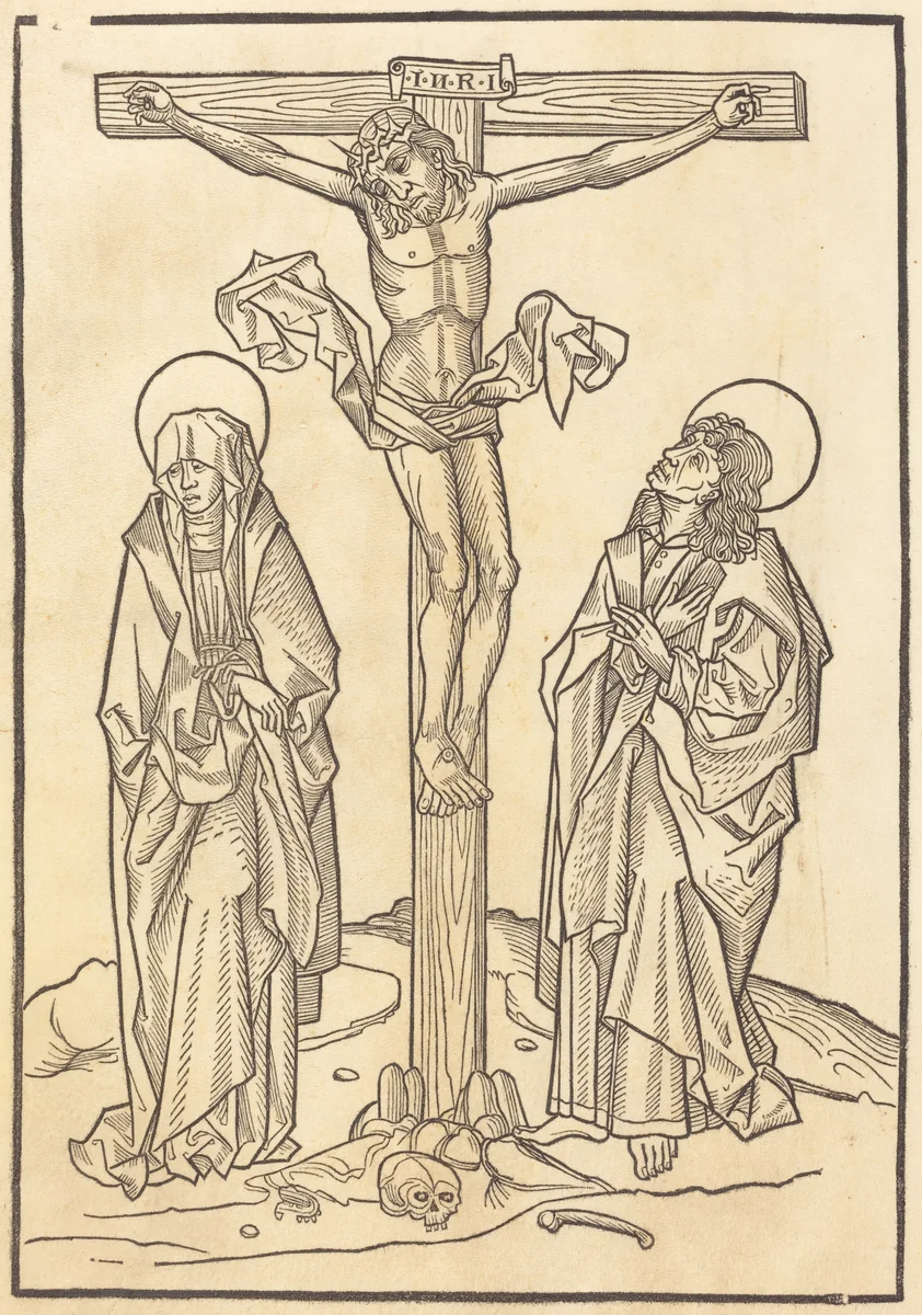 Christ on the Cross by German 15th Century, print, 1490