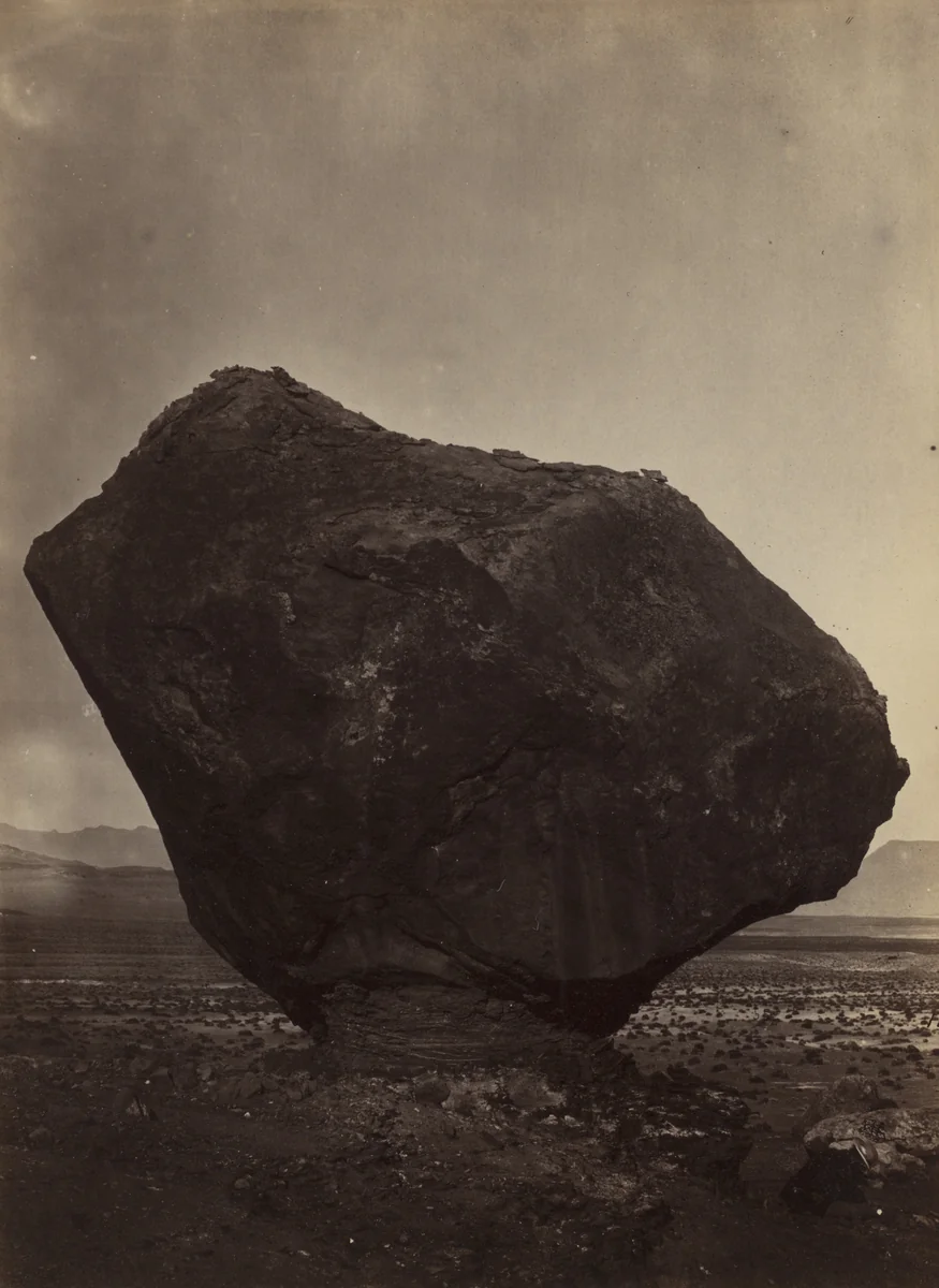 Perched Rock, Rocker Creek, Arizona by William H. Bell, photograph, 1872