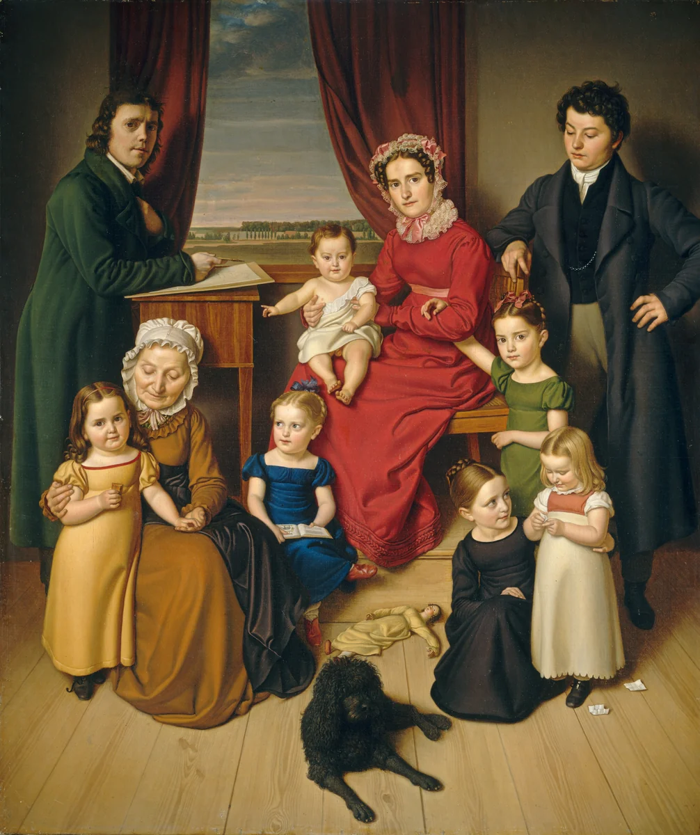 An Artist and His Family by German 19th Century, painting, 1830