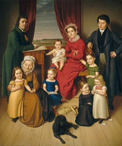 An Artist and His Family by German 19th Century, painting, 1830