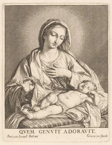 The Virgin and Sleeping Child by Giovanni Bottani; Giuseppe Bottani, print, 1725-1804