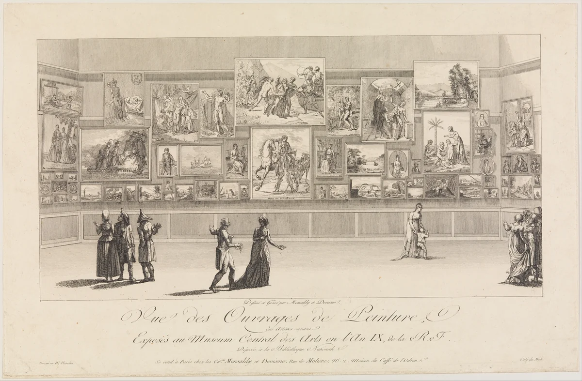 Vue des Ouvrages de Peinture by Antoine Maxime Monsaldy, print, 1801